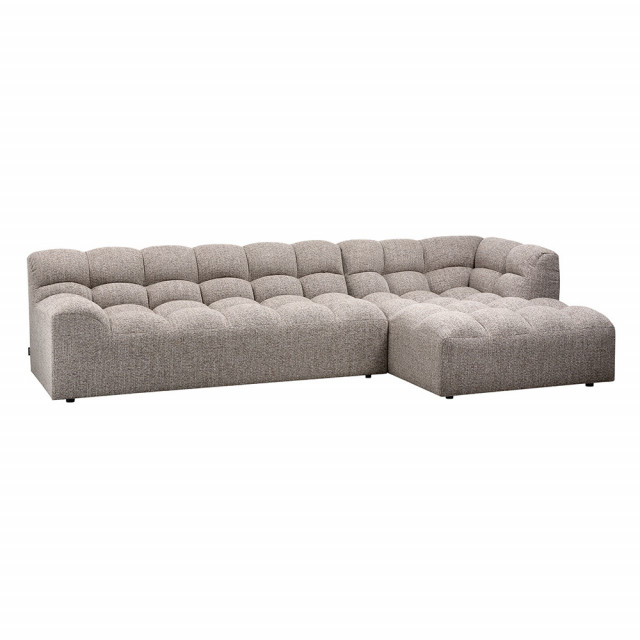 Canapea cu colt maro lut din poliester 324 cm Allure Right Woood