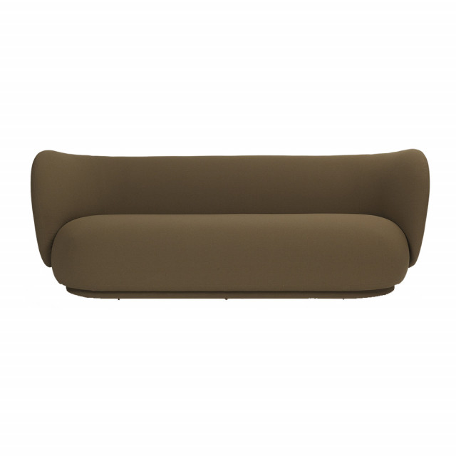Canapea maro caramel din textil pentru 3 persoane Rico Ferm Living