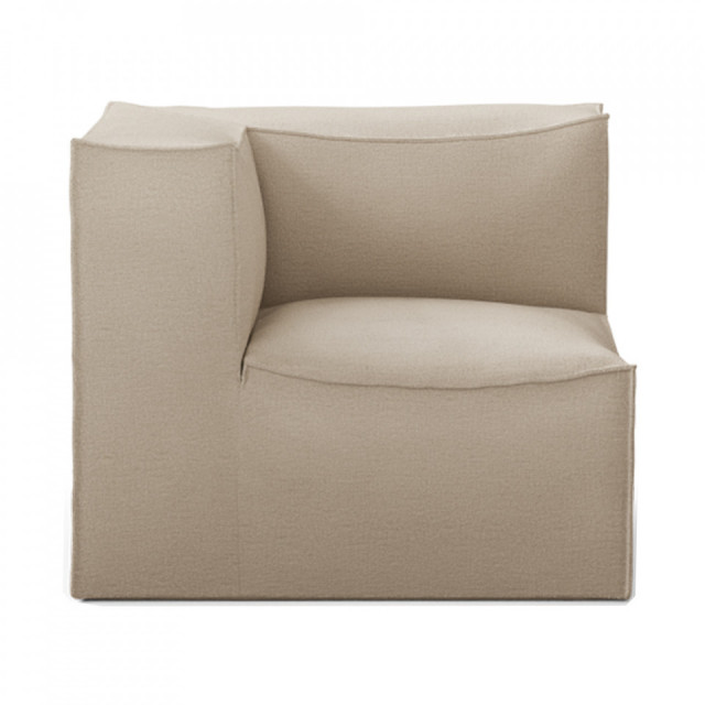 Canapea modulara bej din textil 95 cm Catena Corner Left Linen Ferm Living