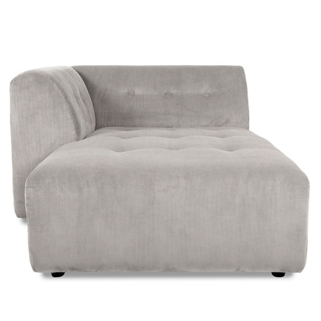 Canapea modulara crem din textil 160 cm Vint Corduroy Left HKliving