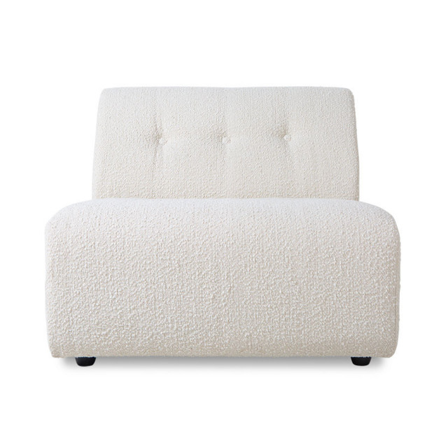 Canapea modulara crem din textil 94 cm Vint Middle HKliving