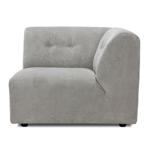 Canapea modulara crem din textil 94 cm Vint Right Corduroy HKliving