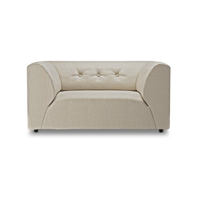 Canapea modulara ivorie din textil 148 cm Vint Pure Loveseat HKliving