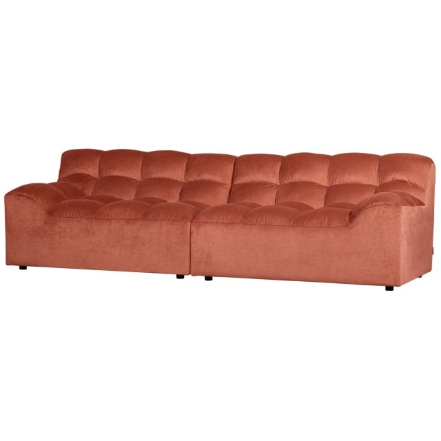 Canapea modulara roz din textil pentru 3 persoane Allure Woood