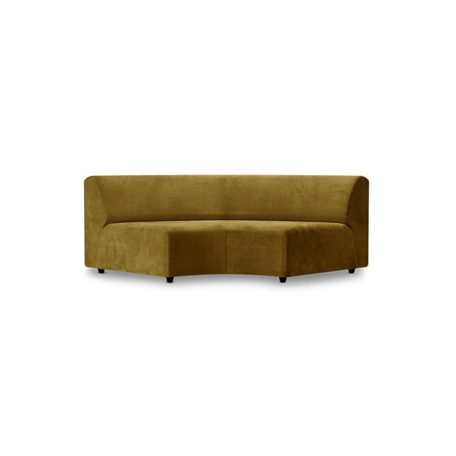Canapea modulara verde oliv din catifea 208 cm Jax Round HKliving