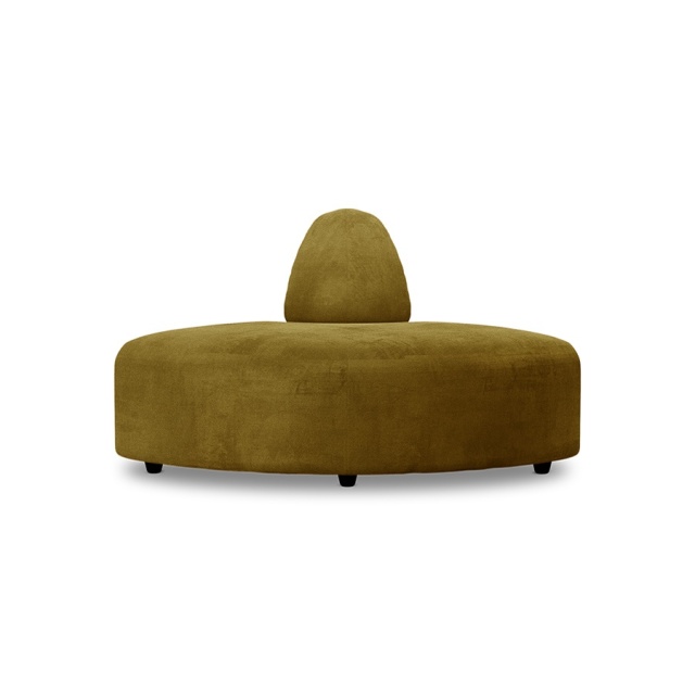 Canapea modulara verde oliv din catifea 94 cm Jax Angle HKliving