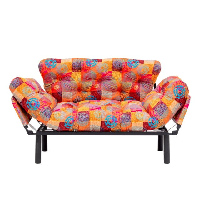 Canapea recliner multicolora din textil pentru 2 persoane Nitta The Home Collection