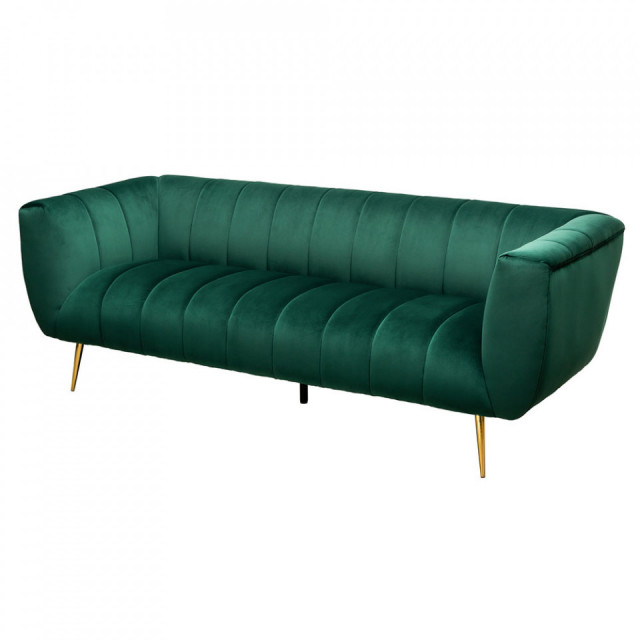 Canapea verde/aurie din catifea 225 cm Noblesse The Home Collection