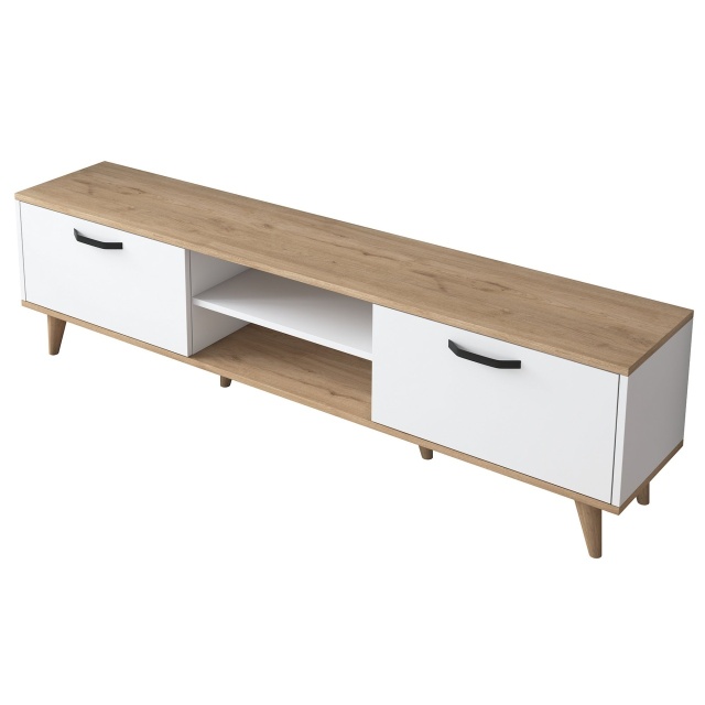 Comoda TV maro/alba din lemn 180 cm Tima The Home Collection