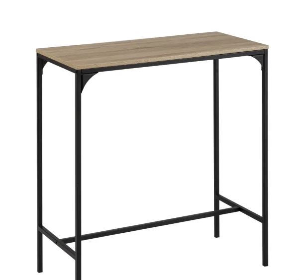 Consola maro/neagra din MDF si metal 95 cm Jakob The Home Collection
