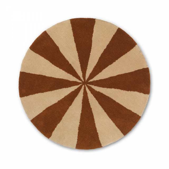 Covor alb antic/maro din fibre naturale 70 cm Arch Ferm Living
