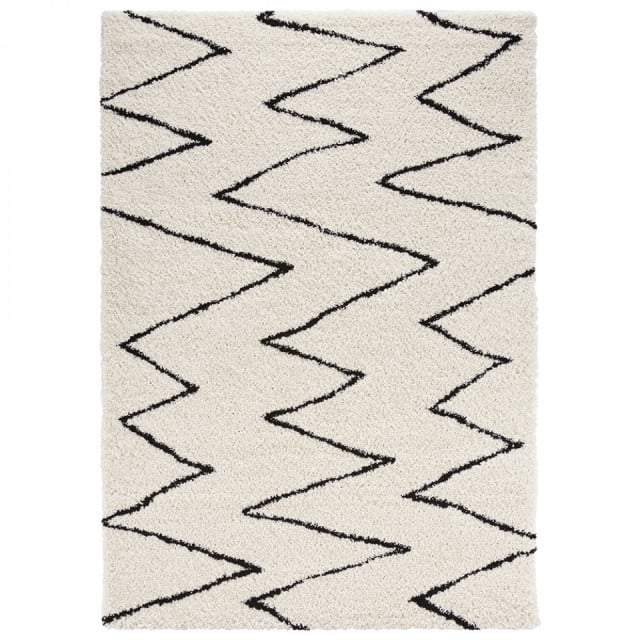 Covor crem/negru din fibre sintetice Allure Deep Mint Rugs (diverse dimensiuni)