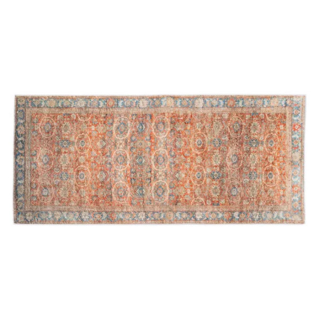 Covor dreptunghiular multicolor din bumbac si poliester 80x180 cm Francisco The Home Collection