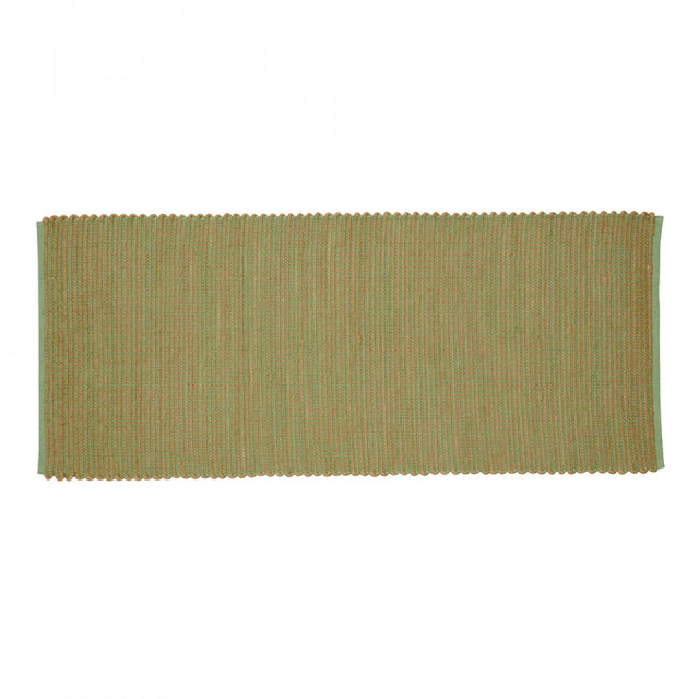 Covor galben/verde din lana si bumbac 80x200 cm Duhesme Hubsch