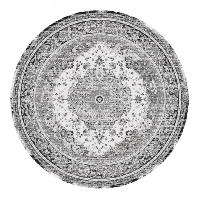 Covor negru/alb din fibre sintetice 200 cm Havana House Nordic