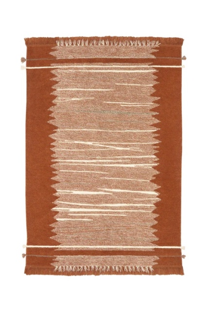 Covor pentru copii maro teracota din fibre naturale 140x200 cm Sumak Lorena Canals