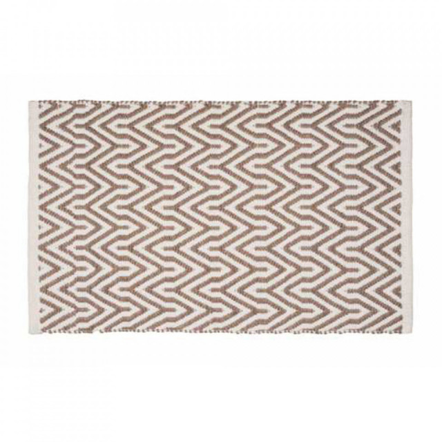 Covoras baie bej/alb din fibre sintetice 50x80 cm Altai Wenko