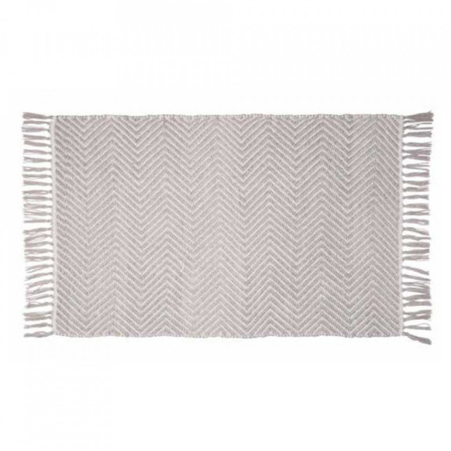 Covoras baie gri/alb din fibre sintetice 50x80 cm Gata Wenko