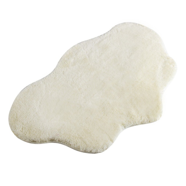 Covoras de baie alb din fibre sintetice 70x110 cm Cloud The Home Collection