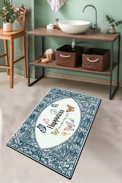 Covoras de baie multicolor din fibre sintetice 70x120 cm Calling The Home Collection