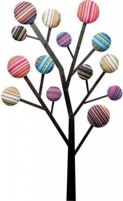 Cuier multicolor din bumbac Bubble Tree Kare