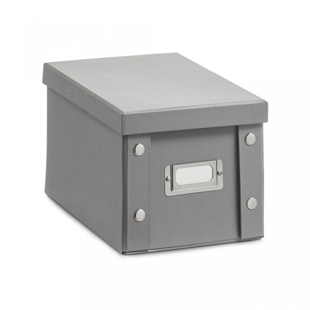 Cutie cu capac gri din carton CD Box Mini Zeller
