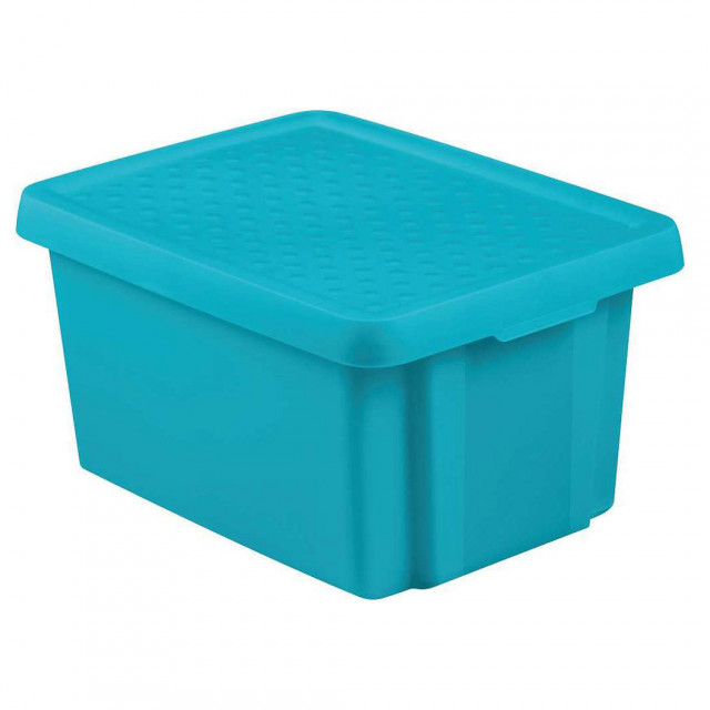 Cutie depozitare albastra din polipropilena Essentials Deco Rojaplast