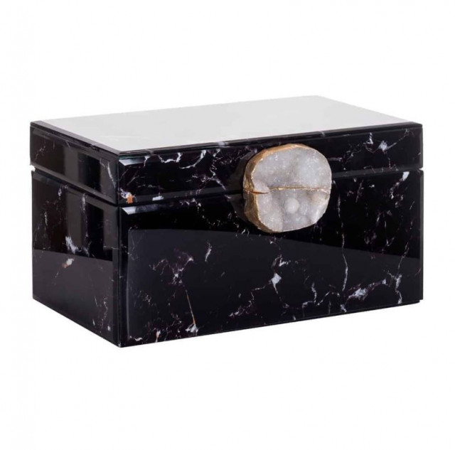 Cutie pentru bijuterii neagra din lemn Maeve Richmond Interiors