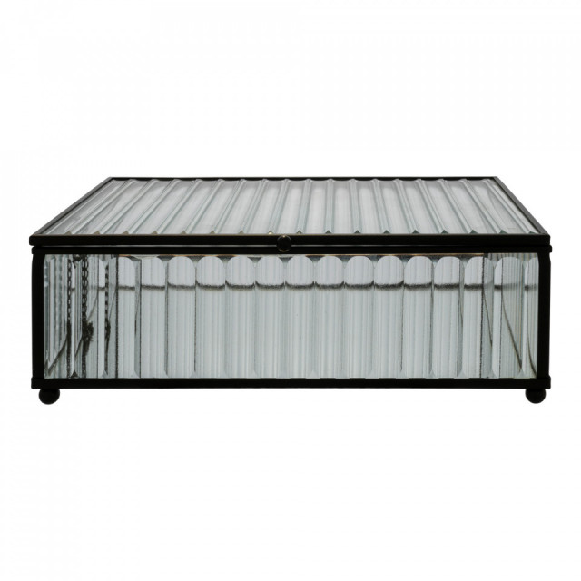 Cutie pentru bijuterii neagra din metal Santorini House Nordic