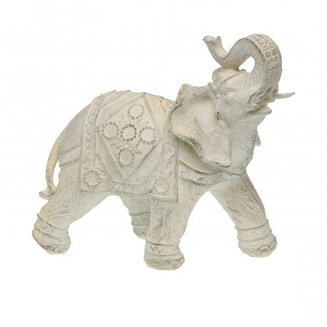 Decoratiune crem din polirasina 21 cm Elephant Versa Home