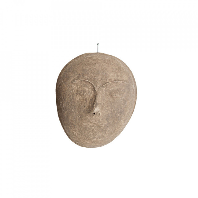 Decoratiune de perete bej nisipiu din papier mache 24x28 cm Amalia Vical Home