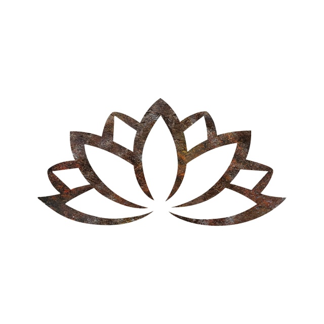 Decoratiune de perete maro din metal 35x60 cm Rusty Lotus The Home Collection