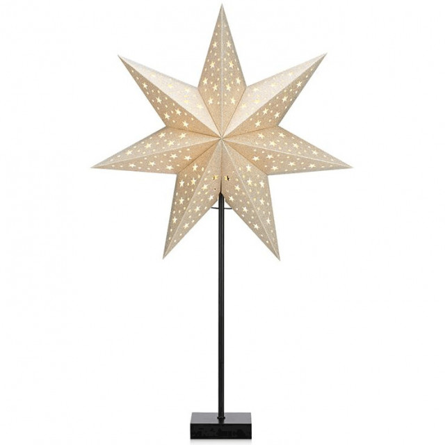Decoratiune luminoasa aurie/neagra din lemn Solvalla Markslojd