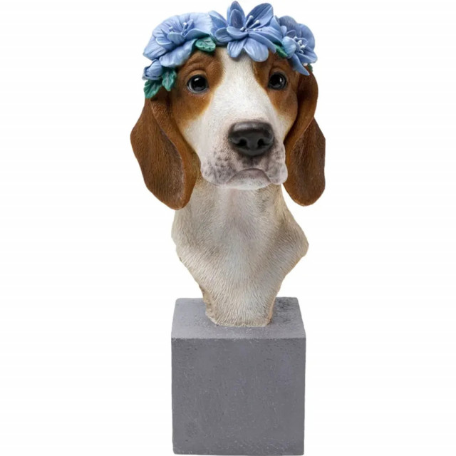 Decoratiune multicolora din fibre naturale 47 cm Fiori Beagle Kare