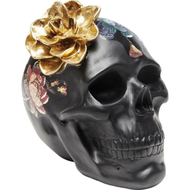 Decoratiune multicolora din fibre sintetice 22 cm Flower Skull Kare