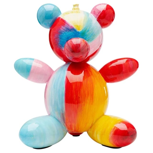 Decoratiune multicolora din fibre sintetice 36 cm Rainbow Bear Kare