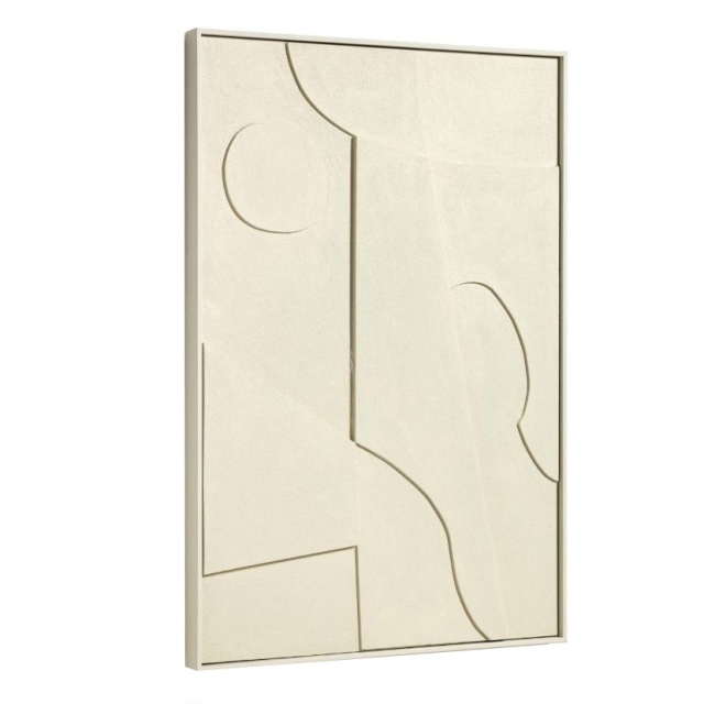 Decoratiune pentru perete bej din lemn 60x90 cm Talin Kave Home