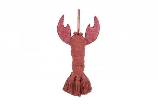 Decoratiune rosie pentru usa din bumbac Lobster Lorena Canals