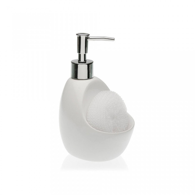 Dispenser sapun lichid alb din ceramica 6x18,8 cm Soap Scourer Versa Home