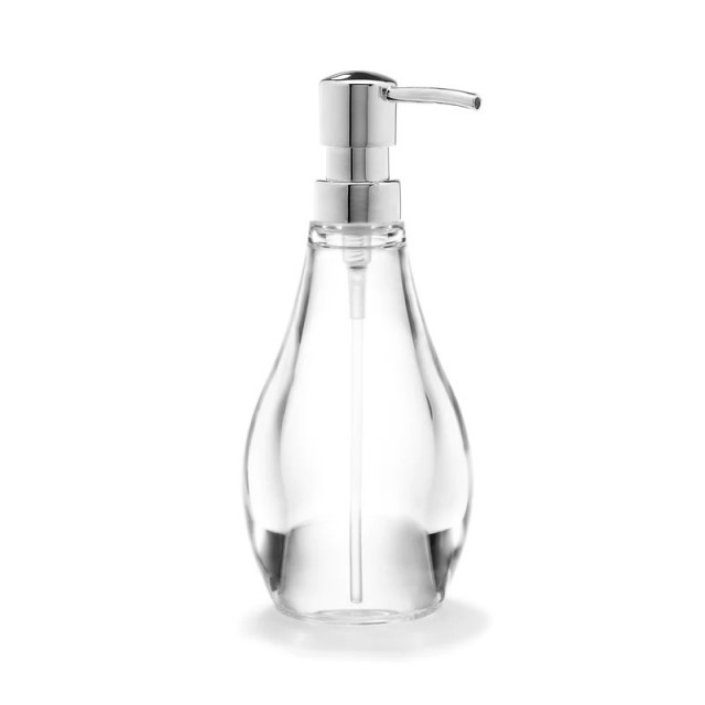 Dispenser sapun transparent din plastic 280 ml Droplet Umbra
