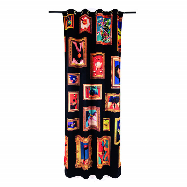 Draperie multicolora din poliester 140x280 cm Frames Right Seletti