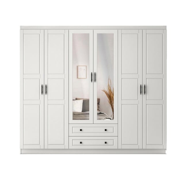 Dulap alb din lemn 182 cm Bahar 606 The Home Collection