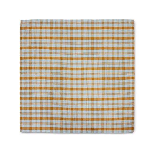 Fata de masa albastra/maro din fibre naturale 180x180 cm Vida HK Living