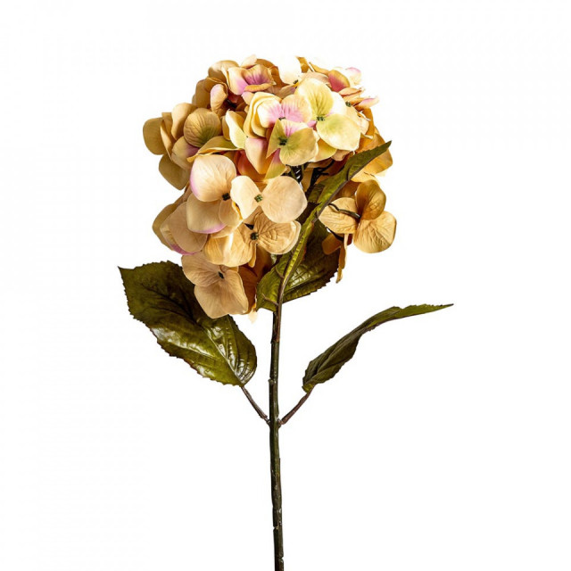 Floare artificiala galbena din fibre sintetice 80 cm Hortensia Vical Home