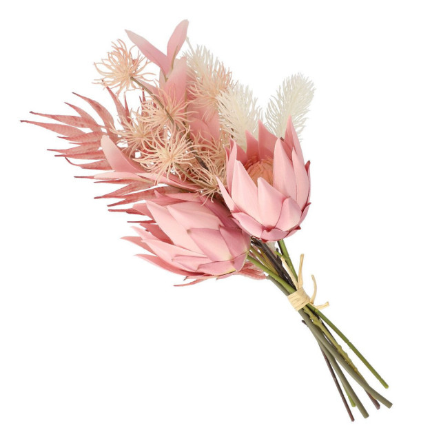 Floare artificiala roz din poliuretan 41 cm Fulda Homla