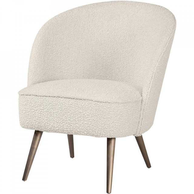 Fotoliu crem/maro bronz din textil Brixton Versmissen
