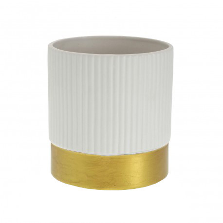 Ghiveci alb/auriu din ceramica 16 cm Panama Versa Home