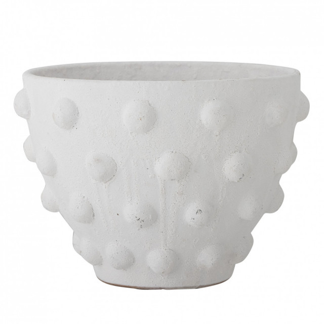 Ghiveci alb din ceramica 28 cm Rokiya Deco Bloomingville