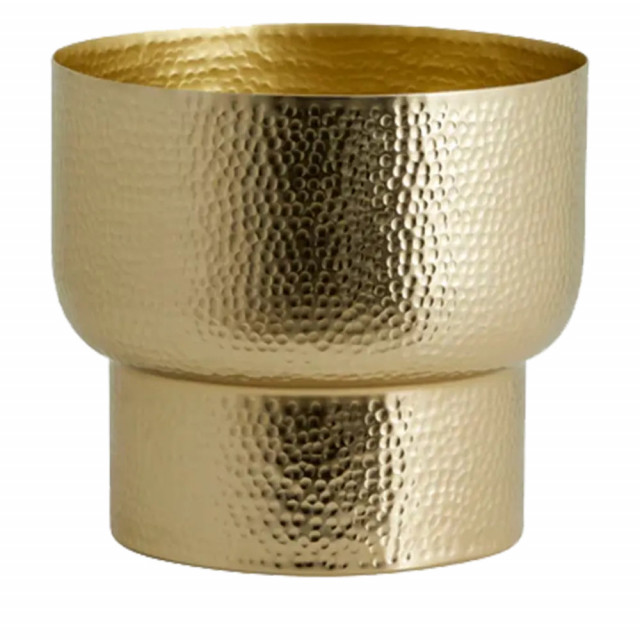 Ghiveci auriu din aluminiu 21 cm Alimia Nordal