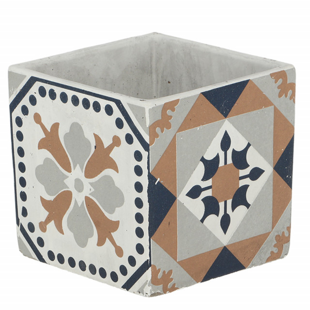 Ghiveci multicolor din ciment 13x13 cm Portuguese L Esschert Design